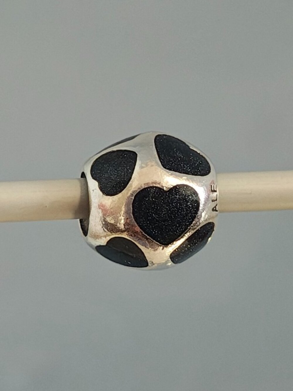 Authentic Pandora Retired Love You Black Enamel Charm – 790543EN22 Sterling - Picture 7 of 11